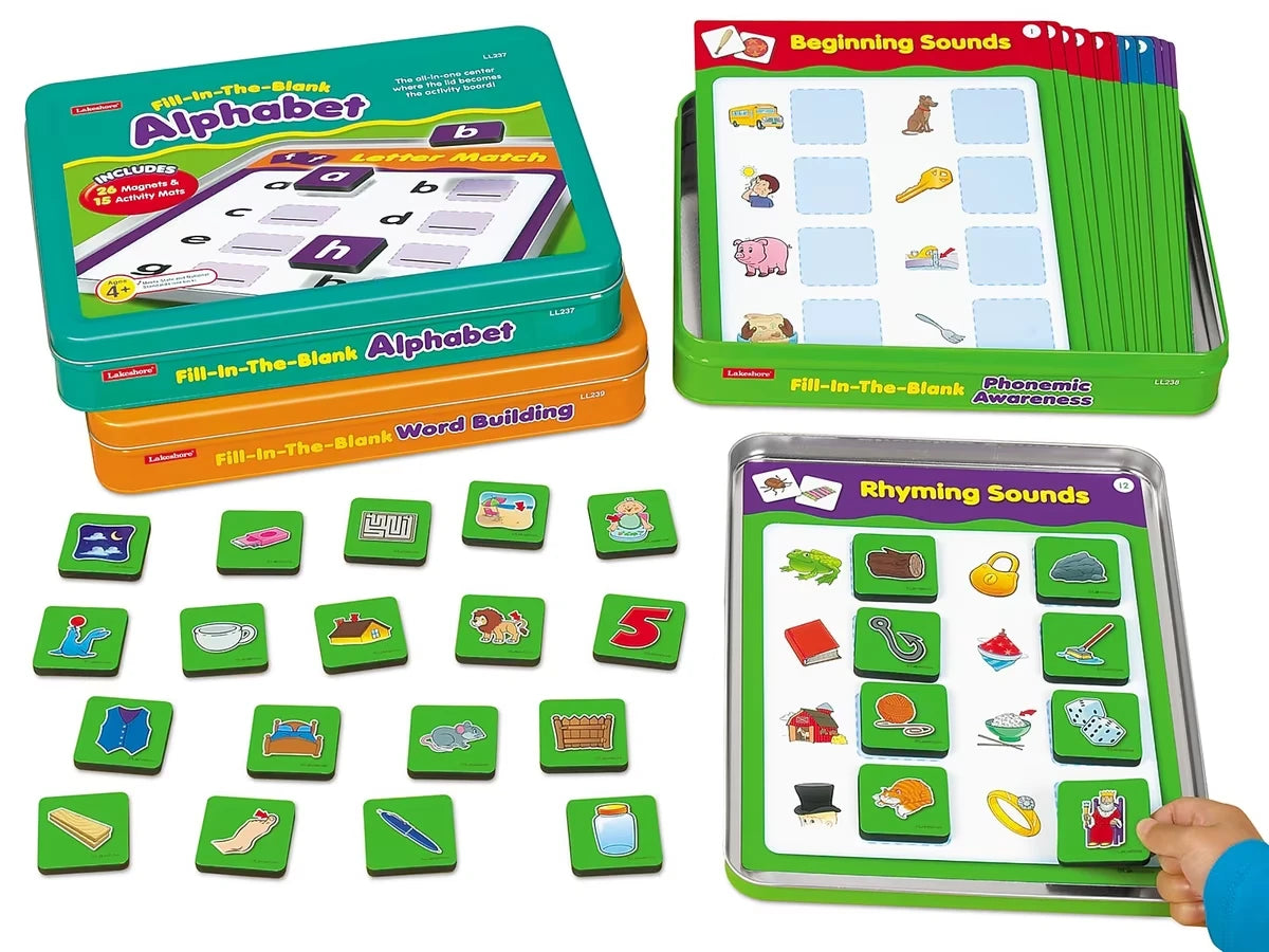 Fill-In-The-Blank Magnetic Activity Tins - Complete Set - US 6951
