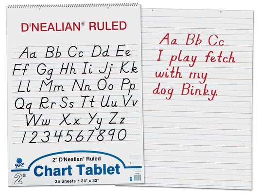 2" D`Nealian Ruled Chart Tablet - US 4151