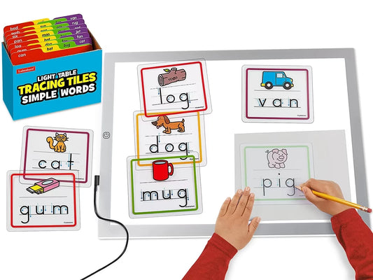 Light Table Simple Words Tracing Tiles - US 8515