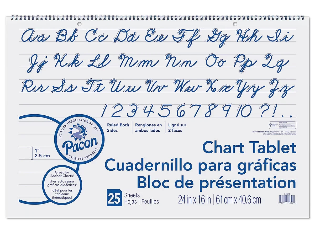1" Ruled Chart Tablets - US 5956