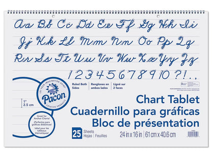 1" Ruled Chart Tablets - US 5956