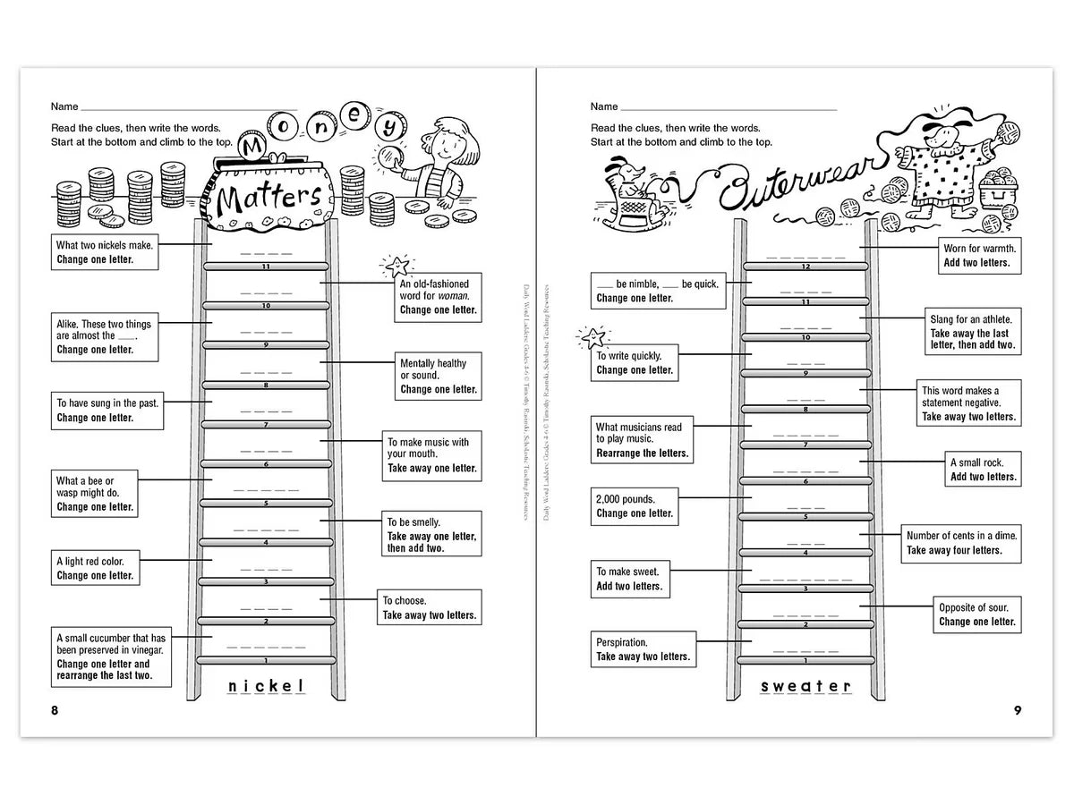 Daily Word Ladders Workbook - Gr. 4-6 - US 7843