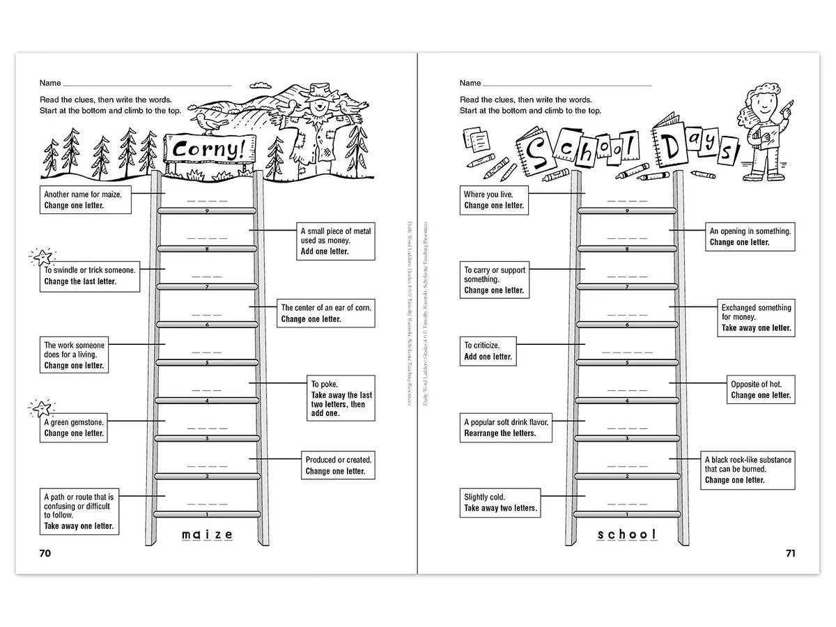 Daily Word Ladders Workbook - Gr. 4-6 - US 7843