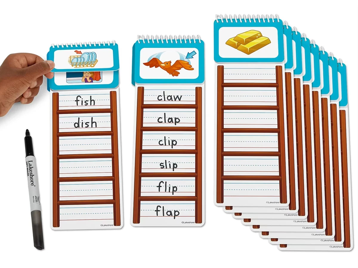Write & Wipe Word Ladders - Blends & Digraphs - US 4417