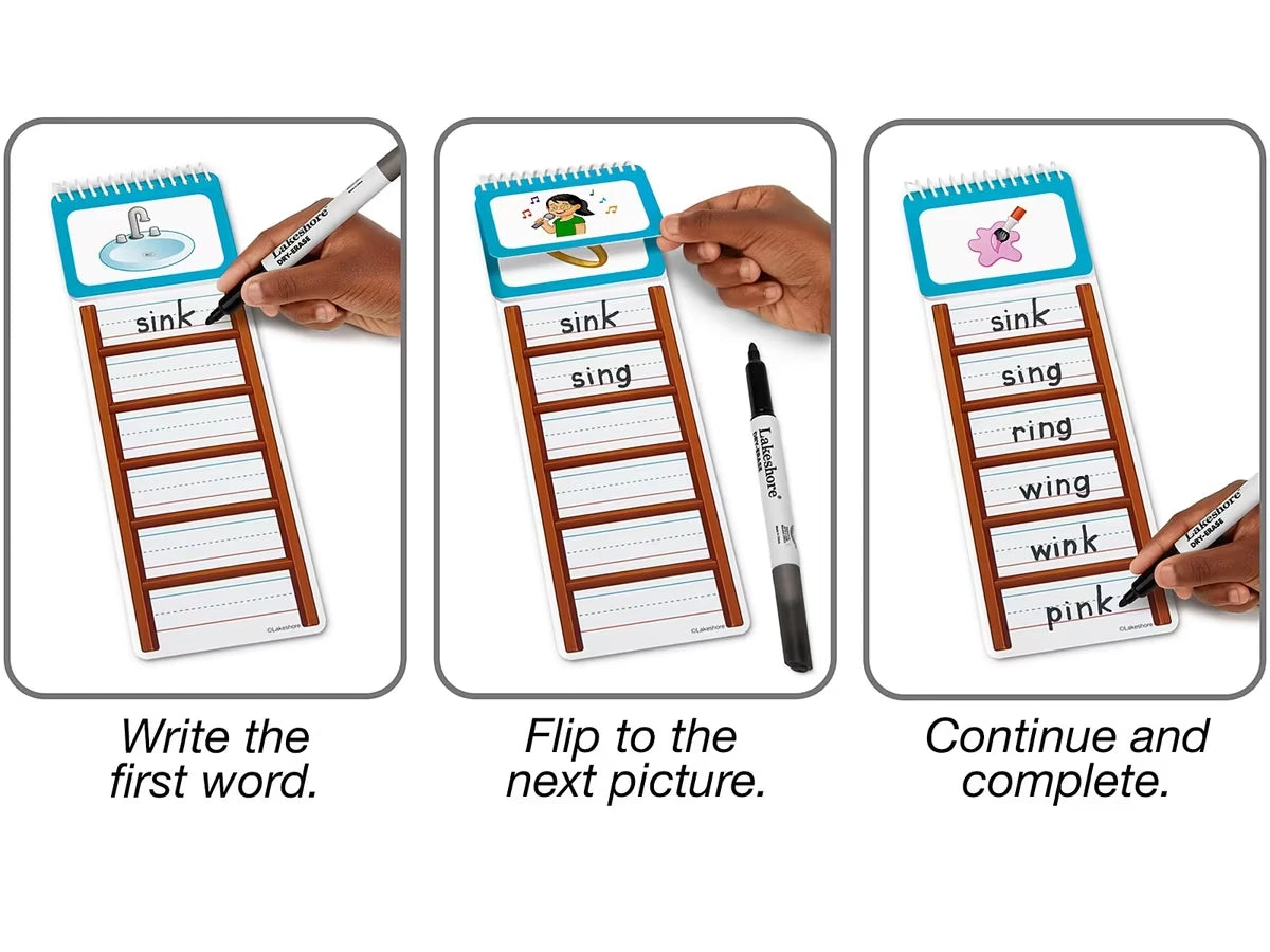 Write & Wipe Word Ladders - Blends & Digraphs - US 4417