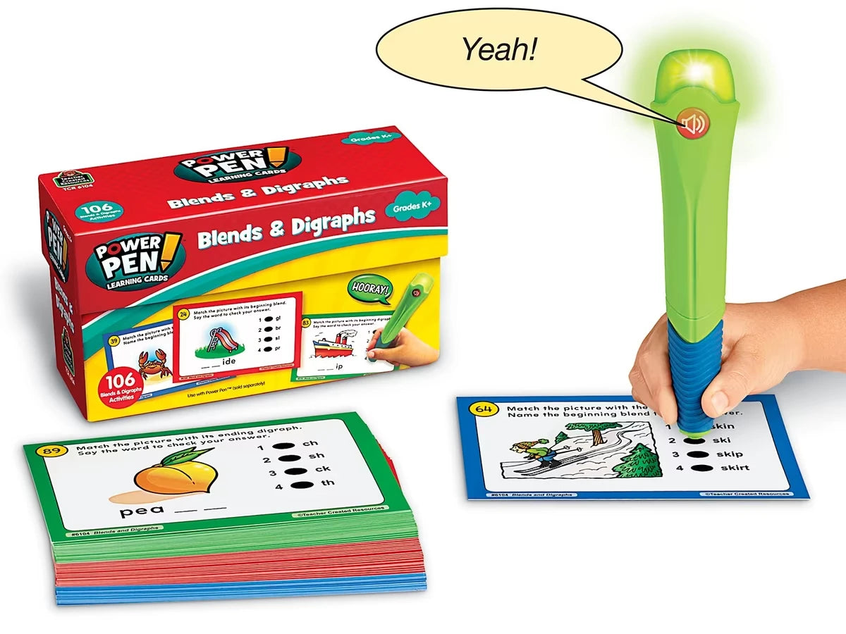Blends & Digraphs Power Pen!® Quiz Cards - US 3350