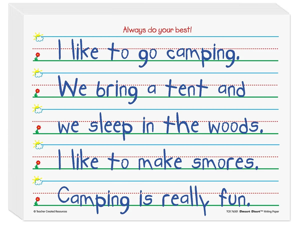 Smart Start 1" Ruled Writing Paper - K-Gr. 1 - US 1797
