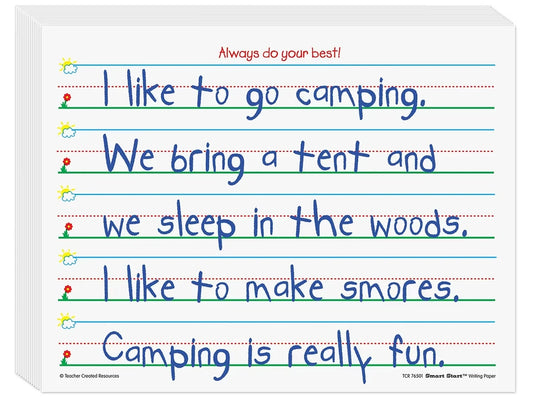 Smart Start 1" Ruled Writing Paper - K-Gr. 1 - US 1797