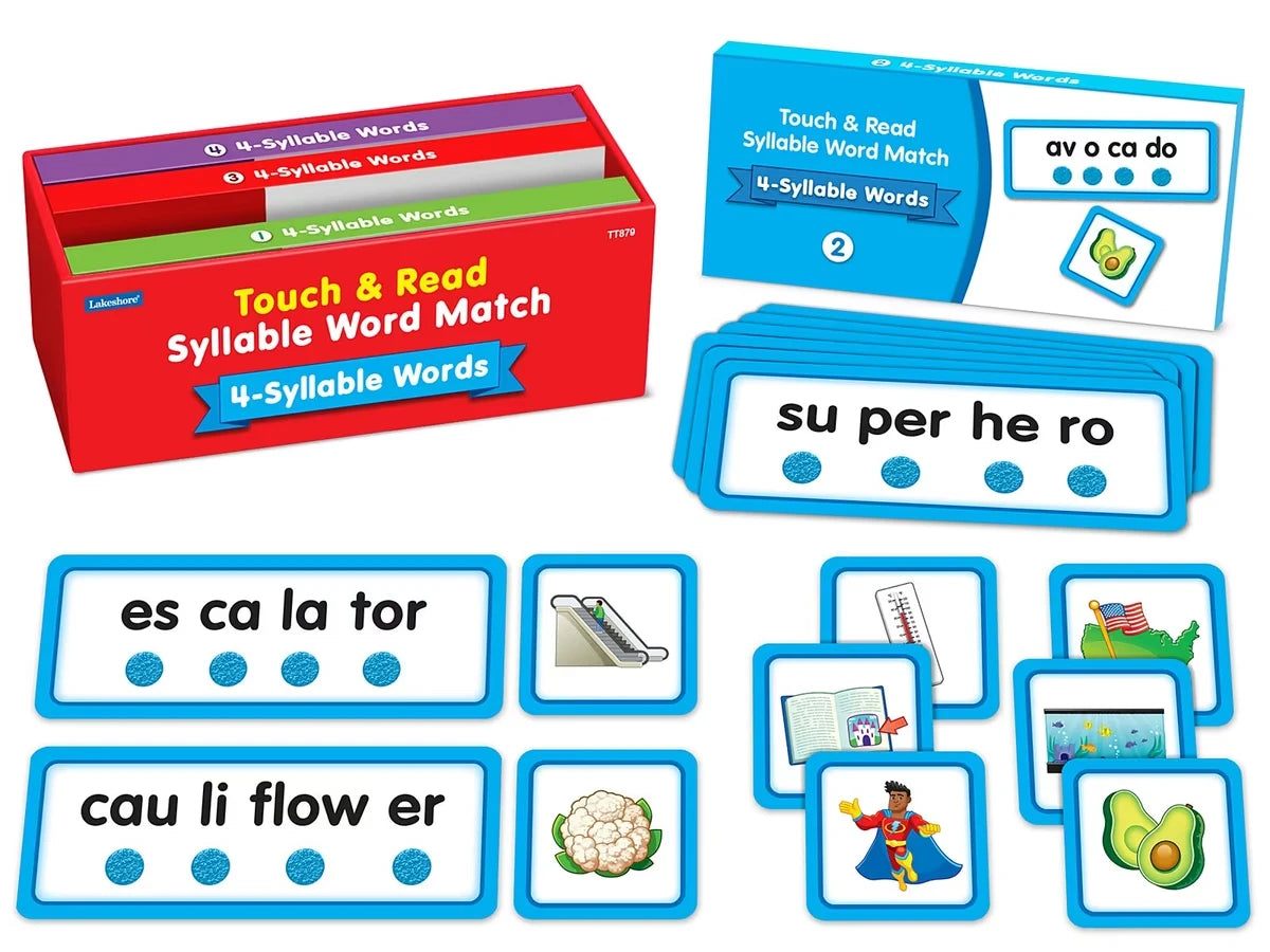 Touch & Read 4-Syllable Words Match - US 4826