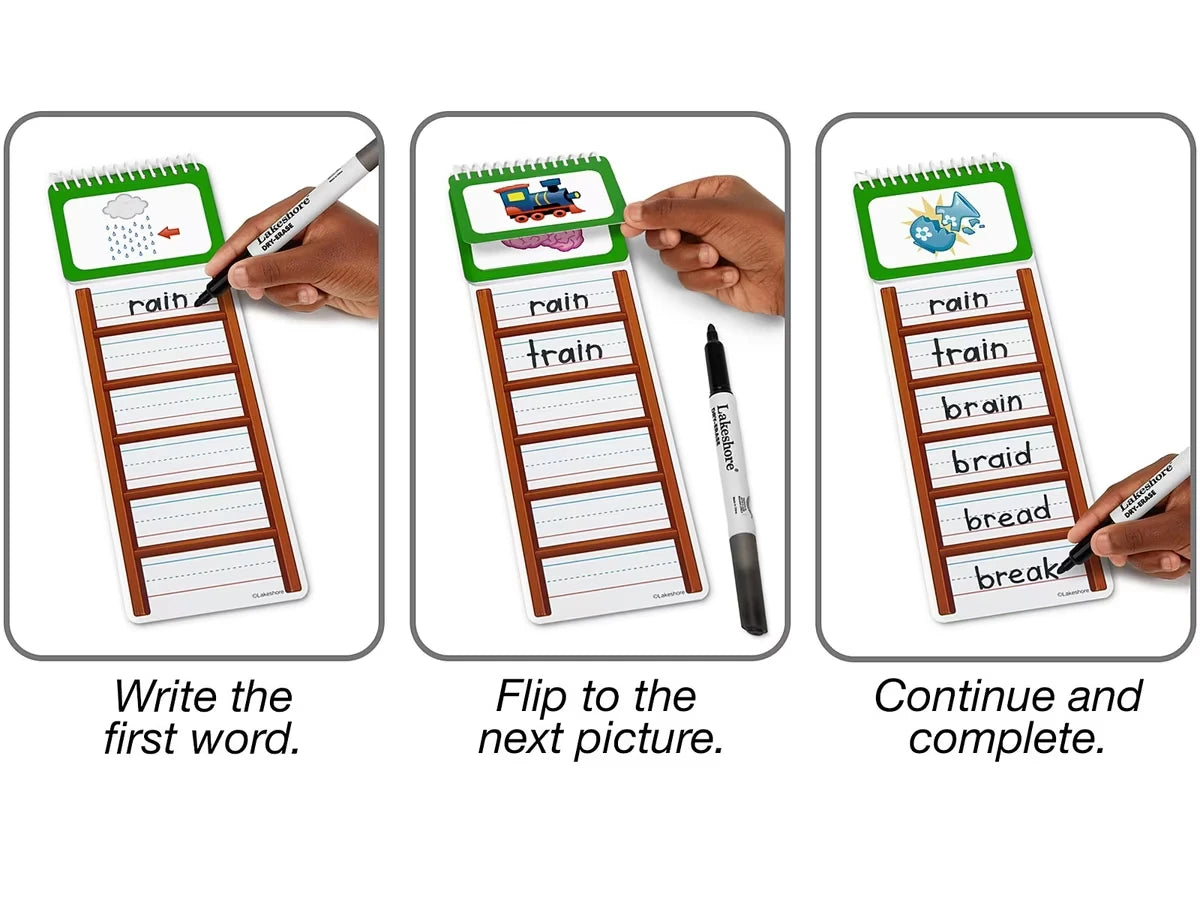 Write & Wipe Word Ladders - Vowel Sounds - US 5131