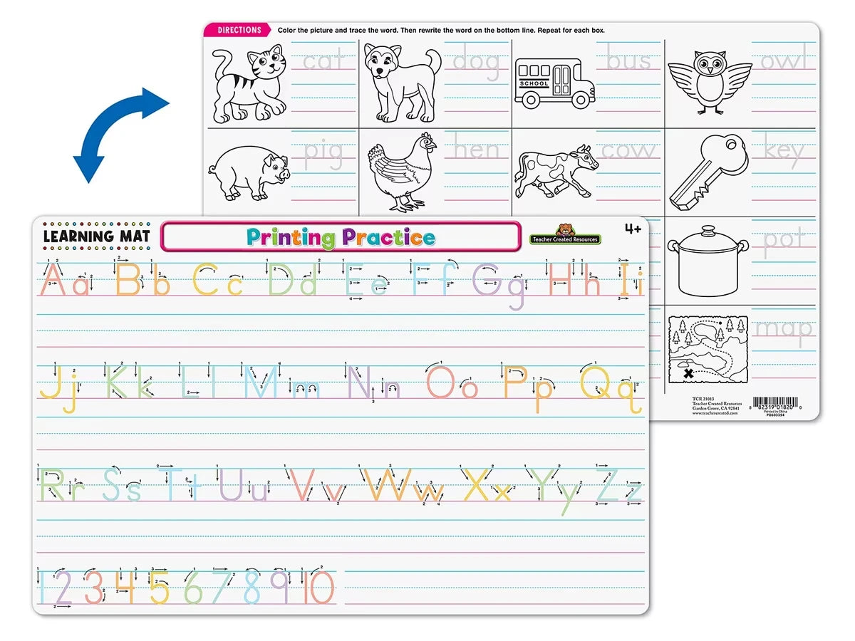 Printing Practice Learning Mat - US 7672