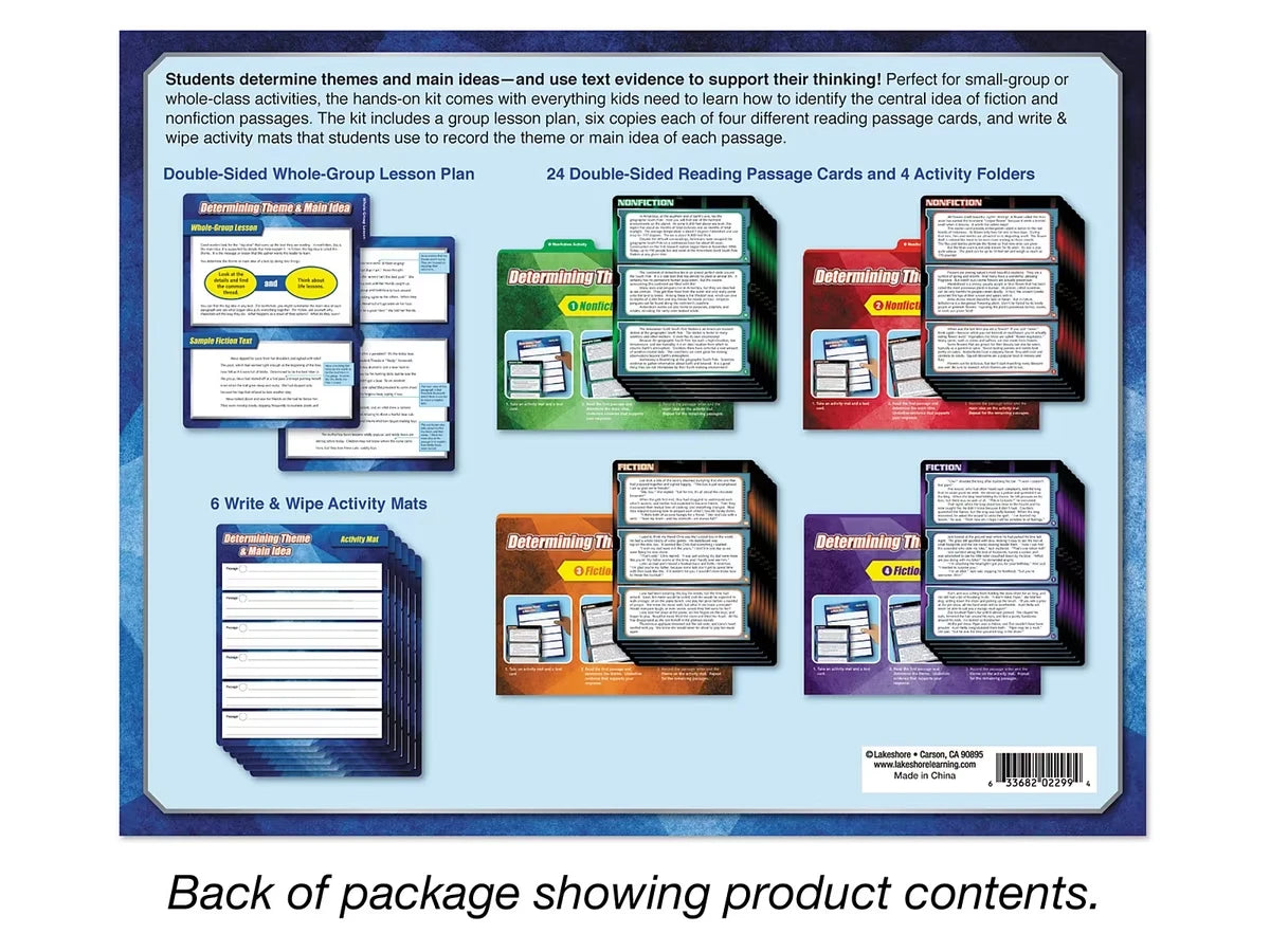 Theme & Main Idea Finding Evidence Kit - Gr. 4-5 - US 6135