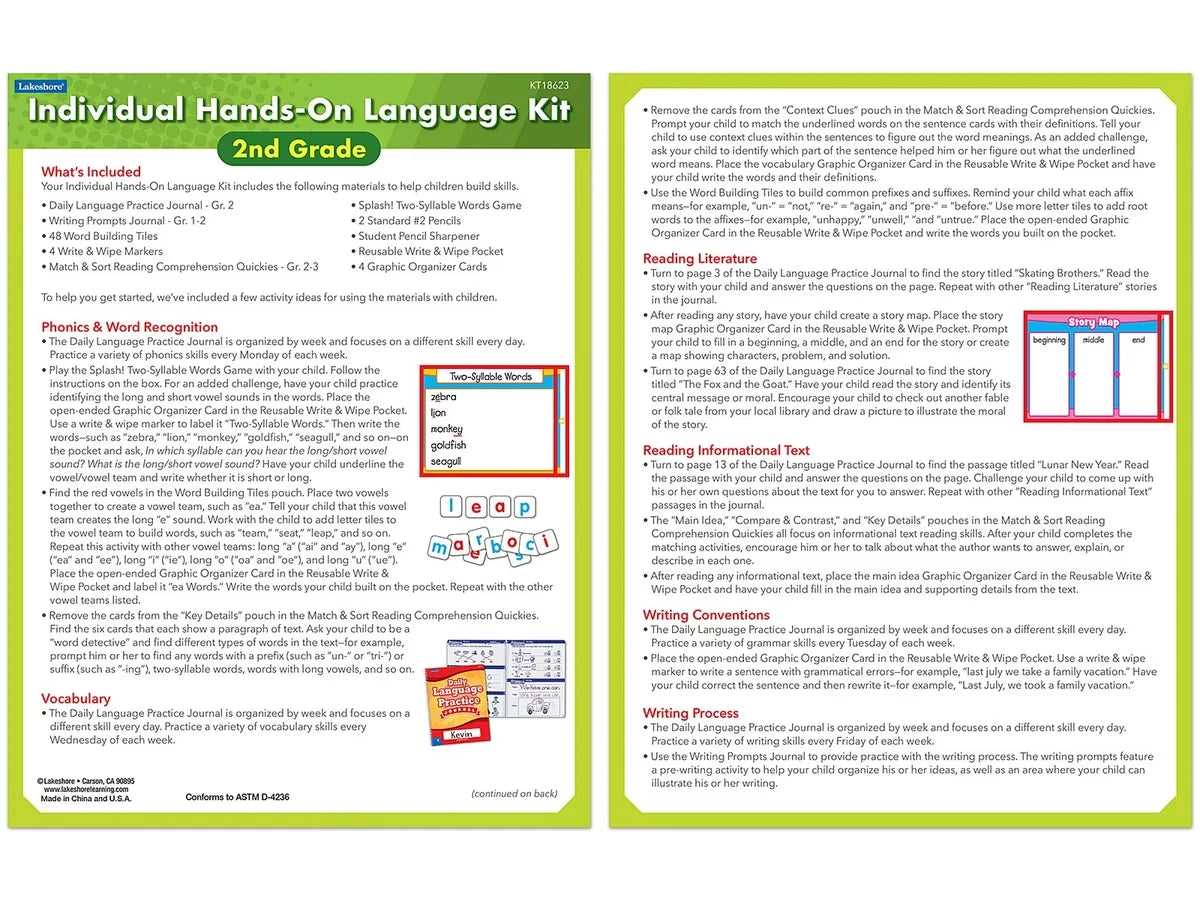 Individual Hands-On Language Kit – Gr. 2 - US 2791