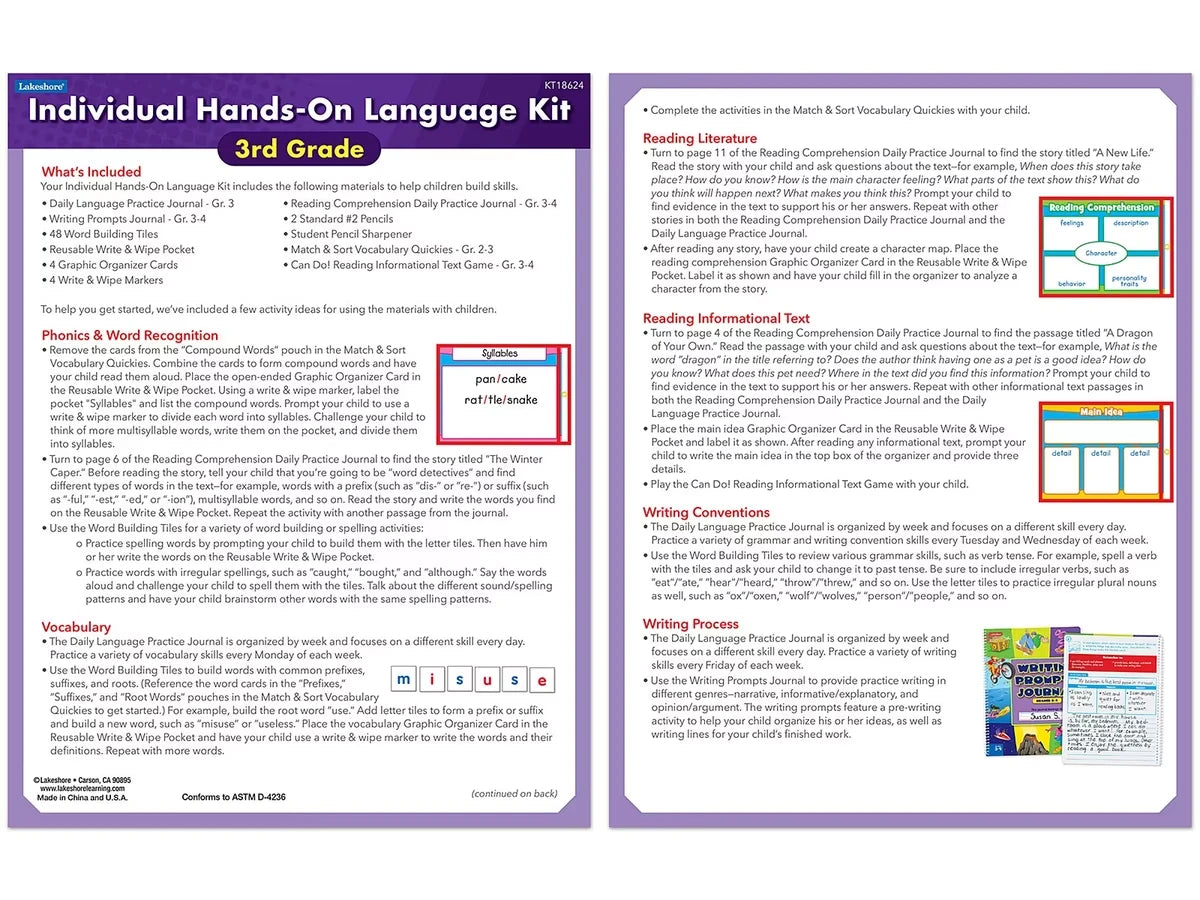 Individual Hands-On Language Kit – Gr. 3 - US 6510