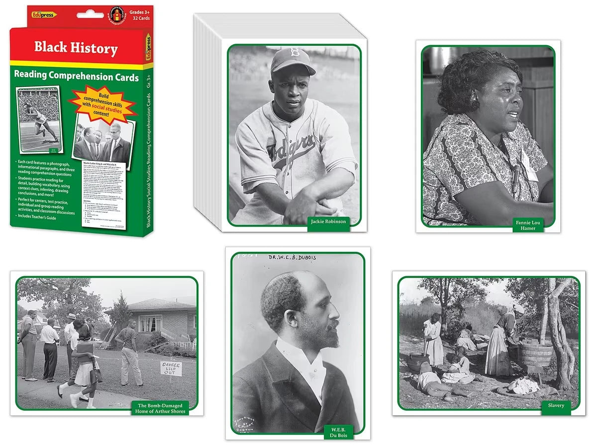 Black History Reading Comprehension Cards - US 1317