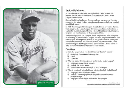 Black History Reading Comprehension Cards - US 1317