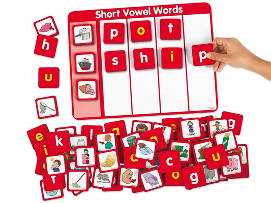 Magnetic Short Vowels Word Building Board - US 8888