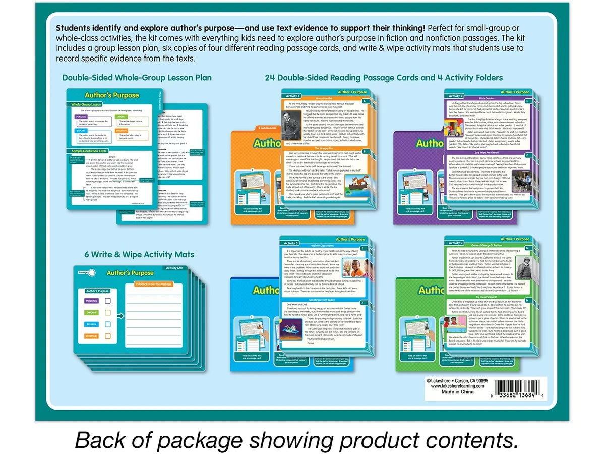 Author’s Purpose Finding Evidence Kit - Gr. 2-3 - US 5846