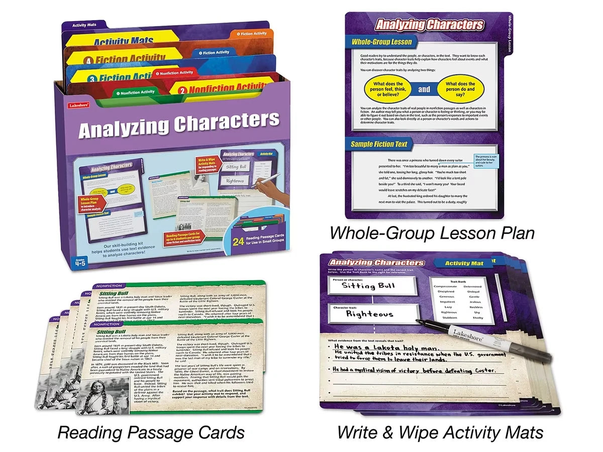 Analyzing Characters Finding Evidence Kit - Gr. 4-5 - US 6744