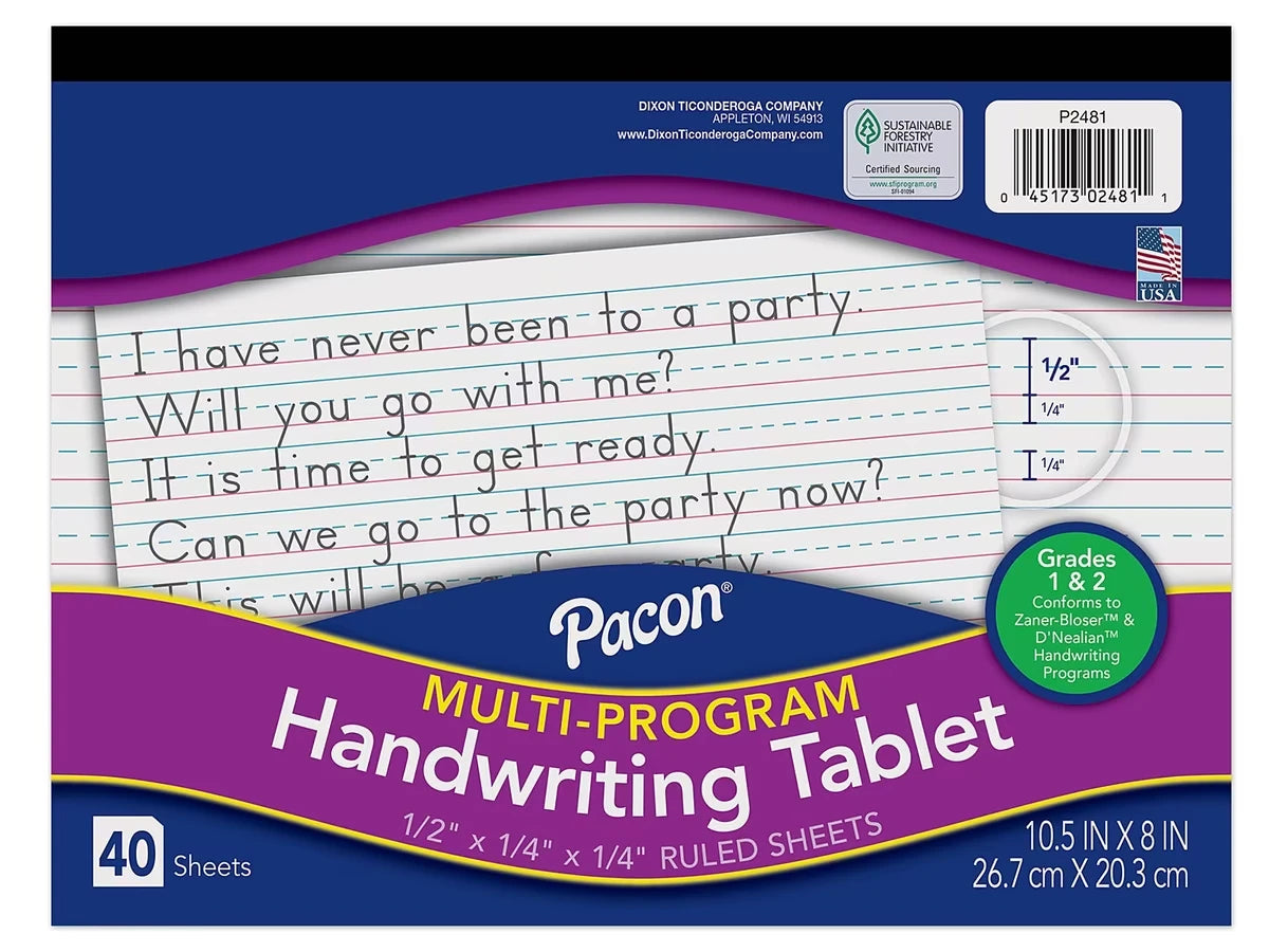 Handwriting Tablet - Gr. 1-2 - US 2503