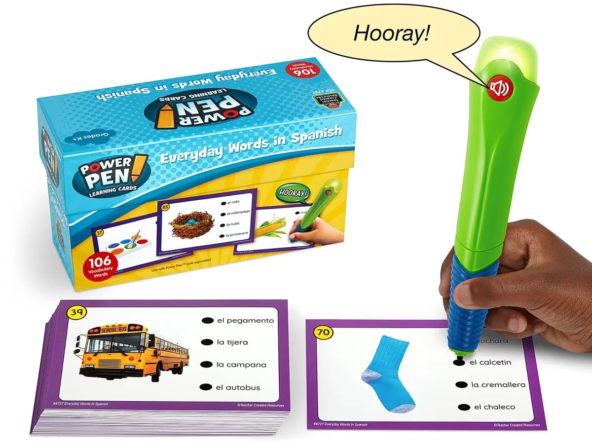 Power Pen!® Everyday Spanish Words Quiz Cards - US 4294