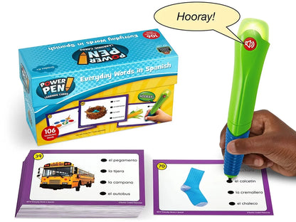 Power Pen!® Everyday Spanish Words Quiz Cards - US 4294