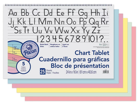 Pastel Ruled Chart Tablet - US 9409