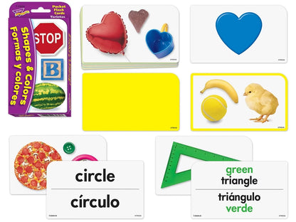 Shapes & Colors Bilingual Pocket Flash Cards - US 7062