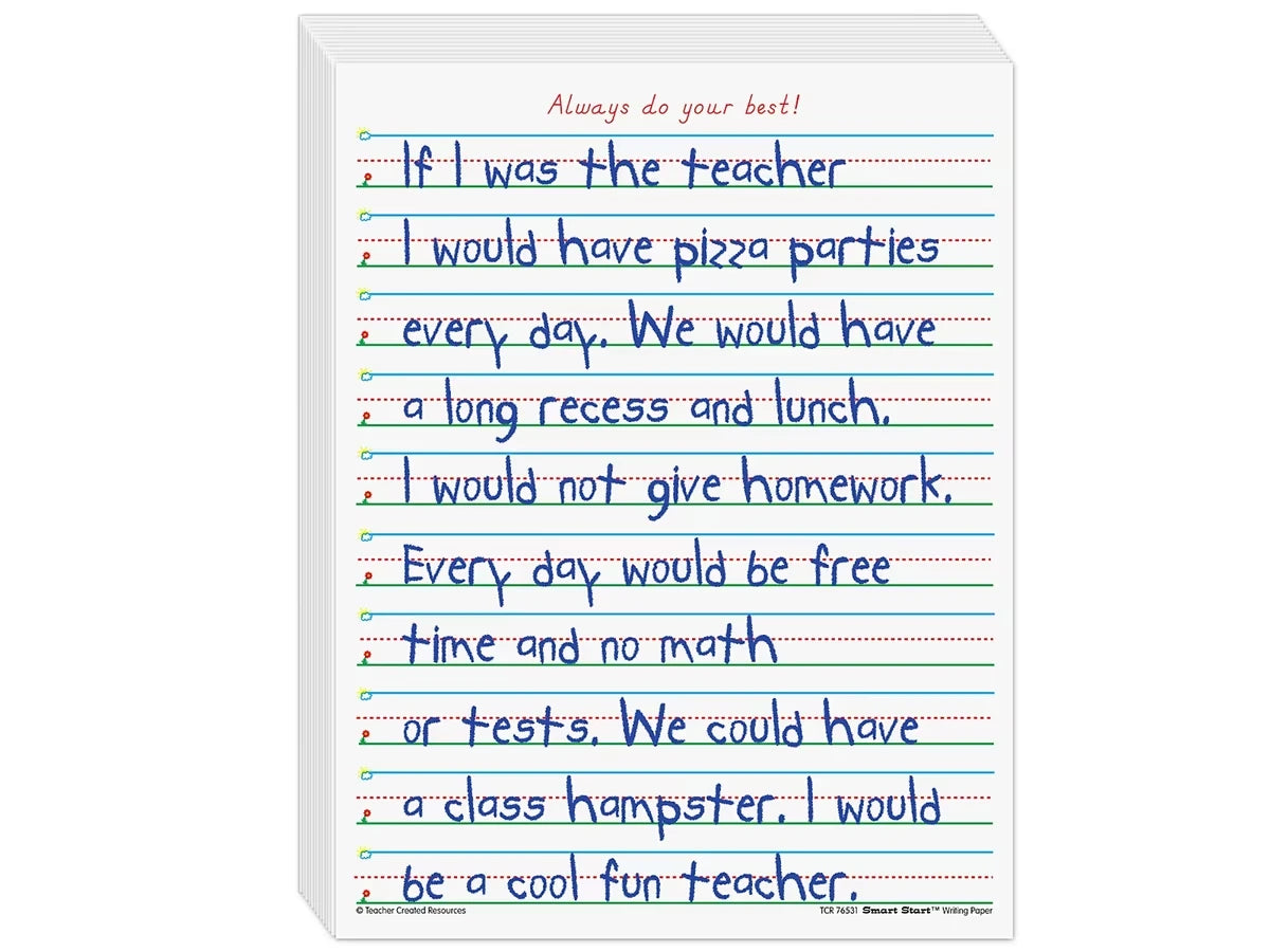 Smart Start 5/8" Ruled Writing Paper - Gr. 1-2 - US 8300