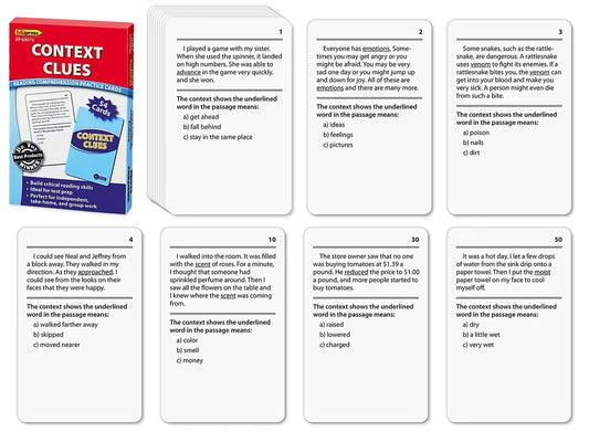 Context Clues Practice Cards - Gr. 3-5 - US 8228