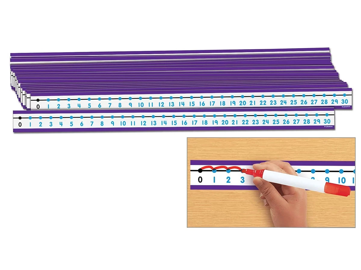 Write & Wipe Student Number Lines - Set of 30 - US 4991