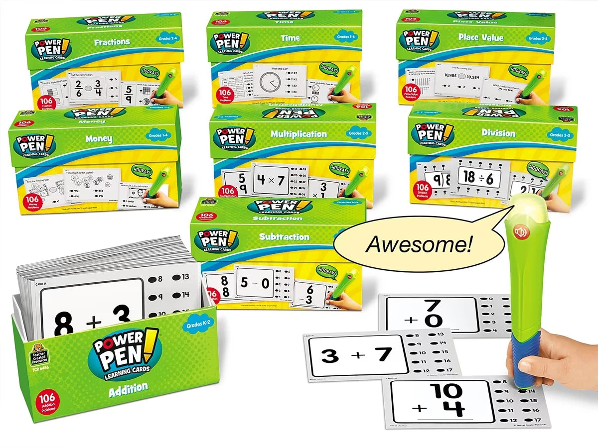 Power Pen!® Math Quiz Cards - Complete Set - US 8887