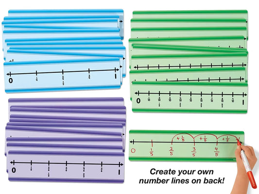 Student Write & Wipe Number Lines - Fractions - US 5490