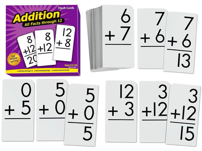 Addition All Facts 0-12 Flash Cards - US 1380