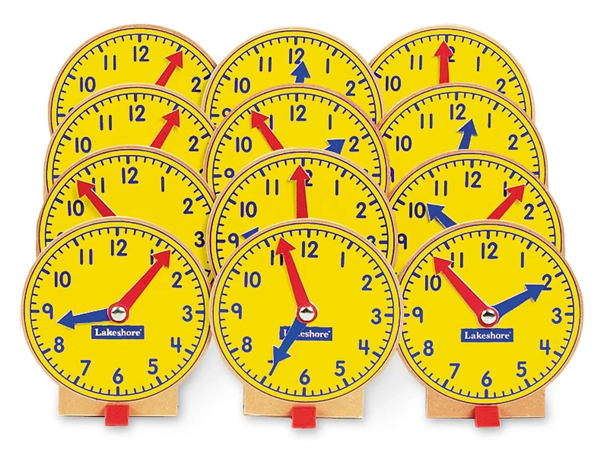 Lakeshore Student Clocks - Set of 12 - US 7396