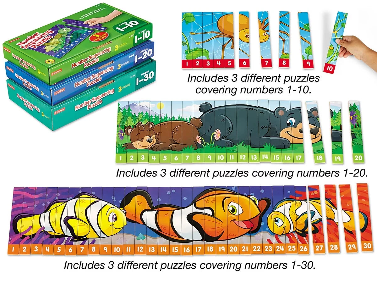 Number Sequencing Puzzles - Complete Set - US 9456