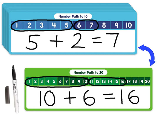 Write & Wipe Student Number Paths - Set of 30 - US 9485
