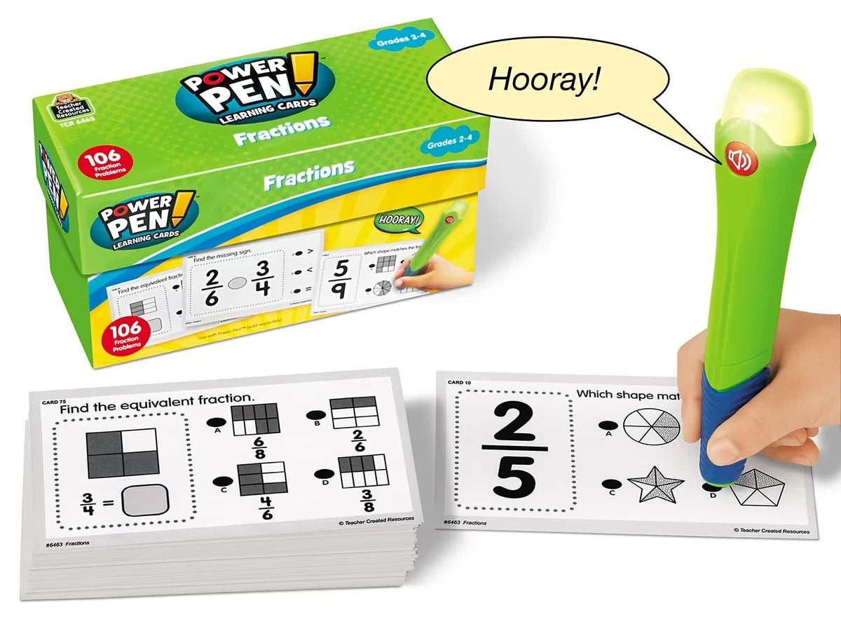 Fractions Power Pen!® Quiz Cards - US 9018