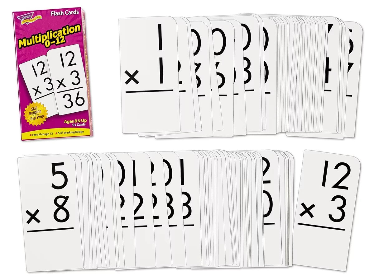 Multiplication 0-12 Flash Cards- 91 Cards - US 1691