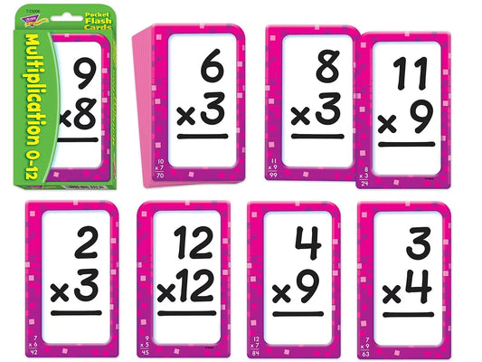 Multiplication 0-12 Pocket Flash Cards - US 2340
