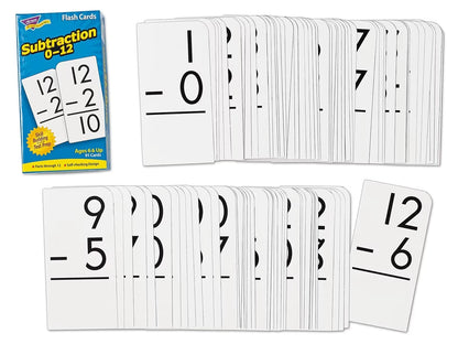 Subtraction 0-12 Flash Cards- 91 Cards - US 1373
