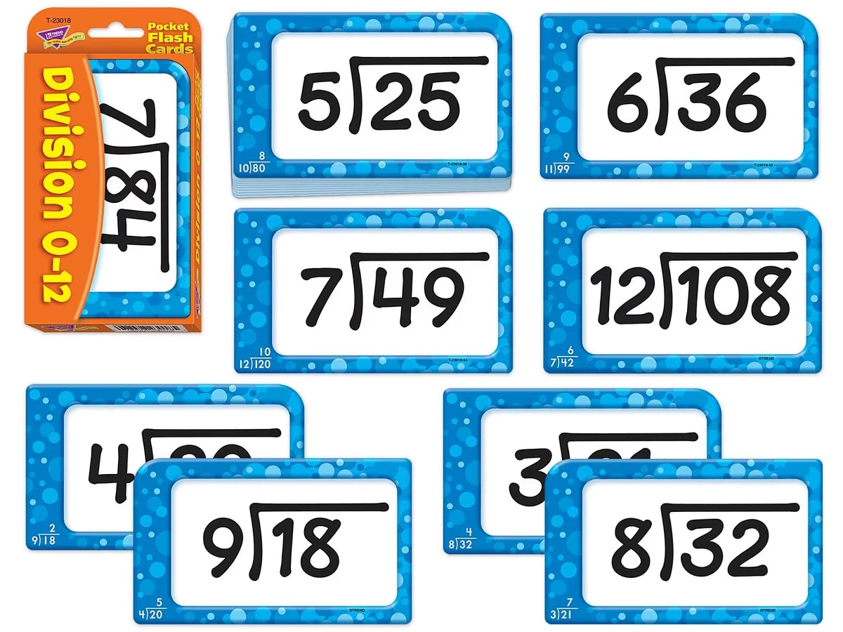 Division 0-12 Pocket Flash Cards - US 2315