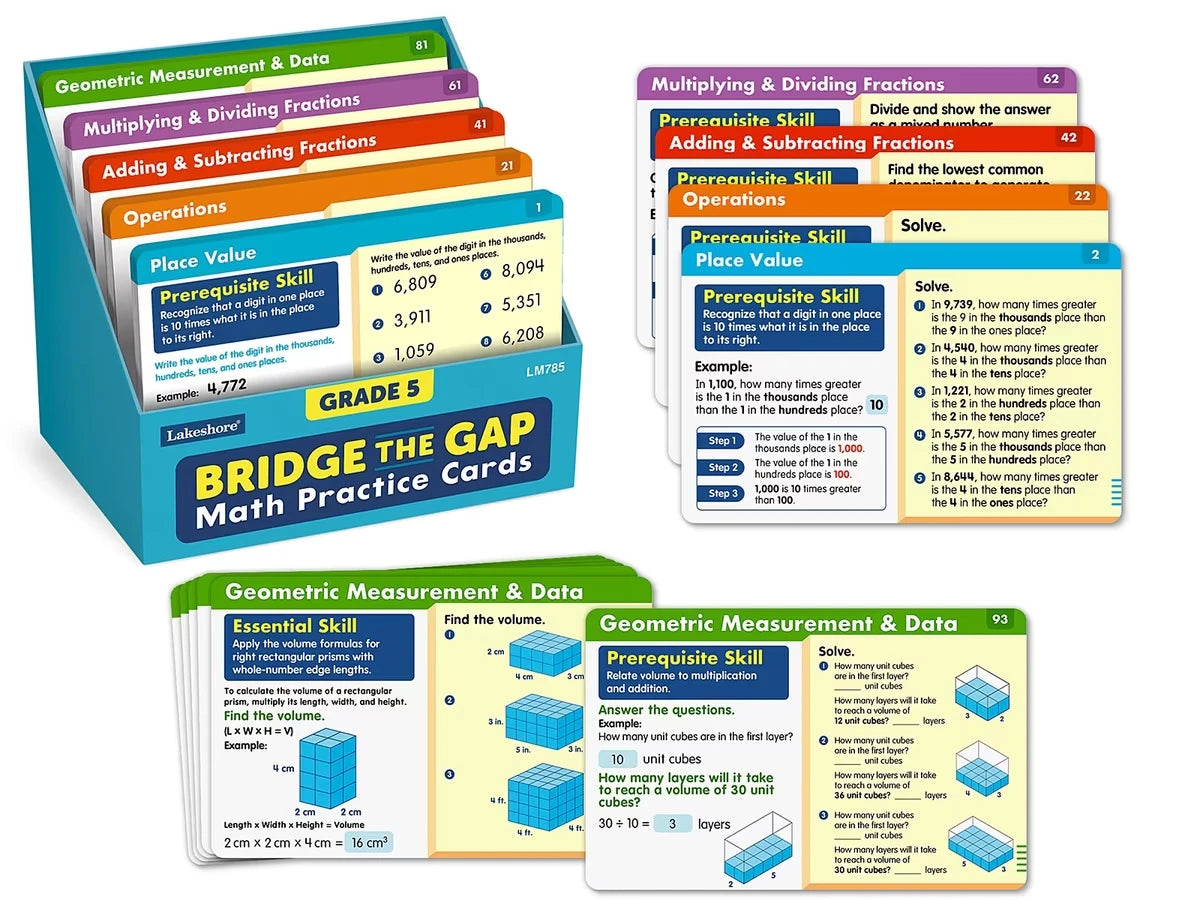 Bridge the Gap! Math Practice Cards - Gr. 5 - US 4227