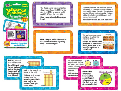 Math Word Problem Flash Cards - Gr. 4-6 - US 6347