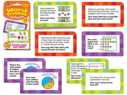 Math Word Problem Flash Cards - Gr. 1-3 - US 6386