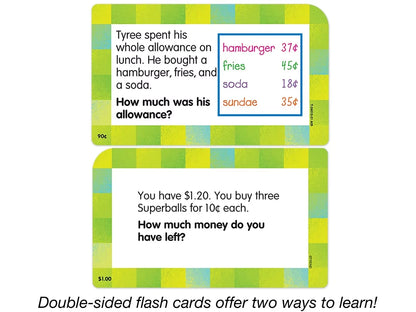 Math Word Problem Flash Cards - Gr. 1-3 - US 6386