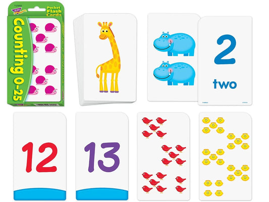 Counting 0-25 Pocket Flash Cards - US 5695