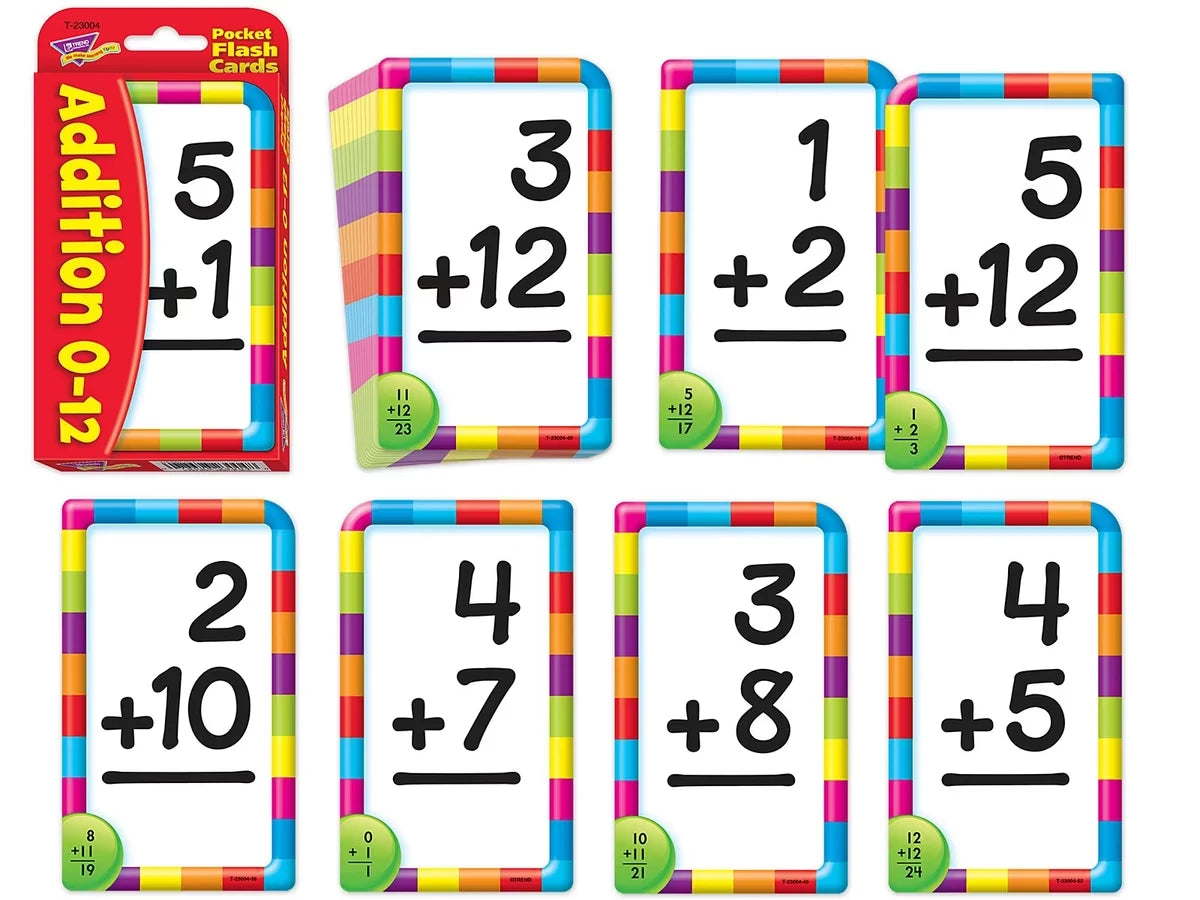 Addition 0-12 Pocket Flash Cards - US 8791