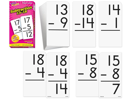 Subtraction 13-18 Flash Cards - US 7871