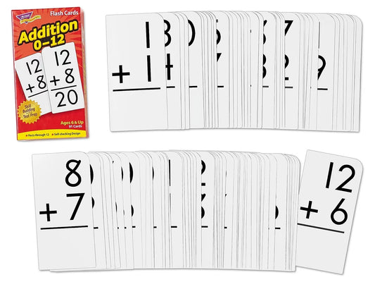 Addition 0-12 Flash Cards- 91 Cards - US 4625